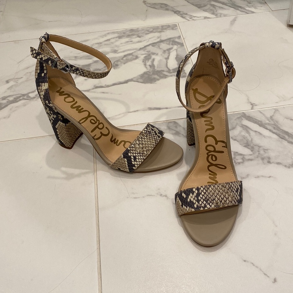 Sam Edelman python block heels